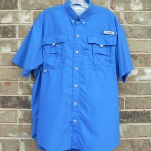 Columbia PFG s/s button front shirt. Sz-M